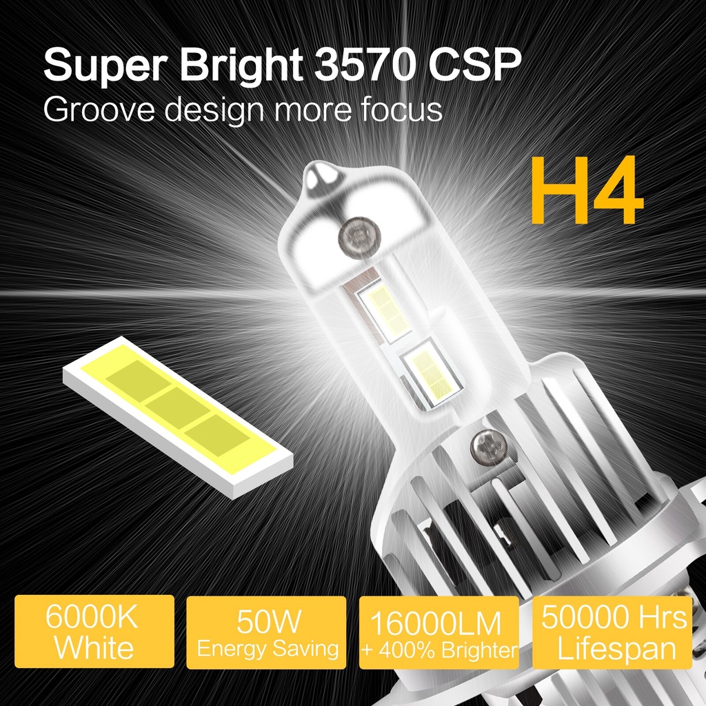 Jual PREORDER 2Pcs H1 H3 H7 LED H4 Led 9003 HB2 Headlight Bulb H8 H11 ...