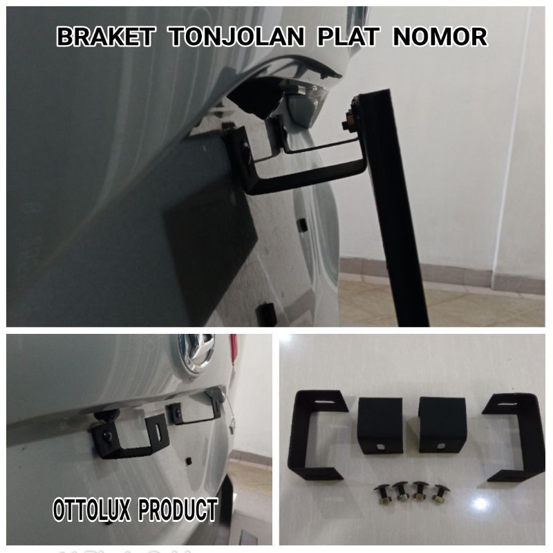 Jual Braket Tonjolan Plat Nomor Plat Baja Tebal Kokoh Universal Utk Semua Mobil Motor Shopee