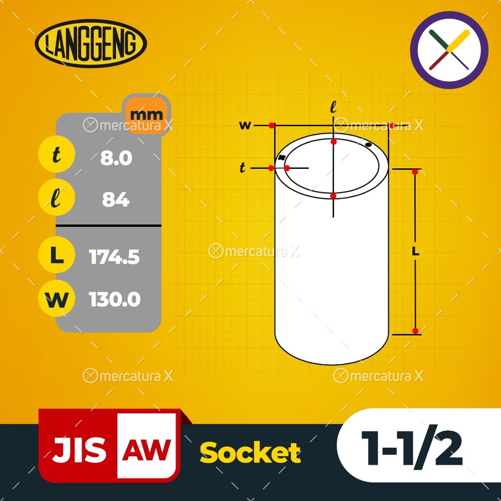 Jual Socket JIS-AW 1-1/2