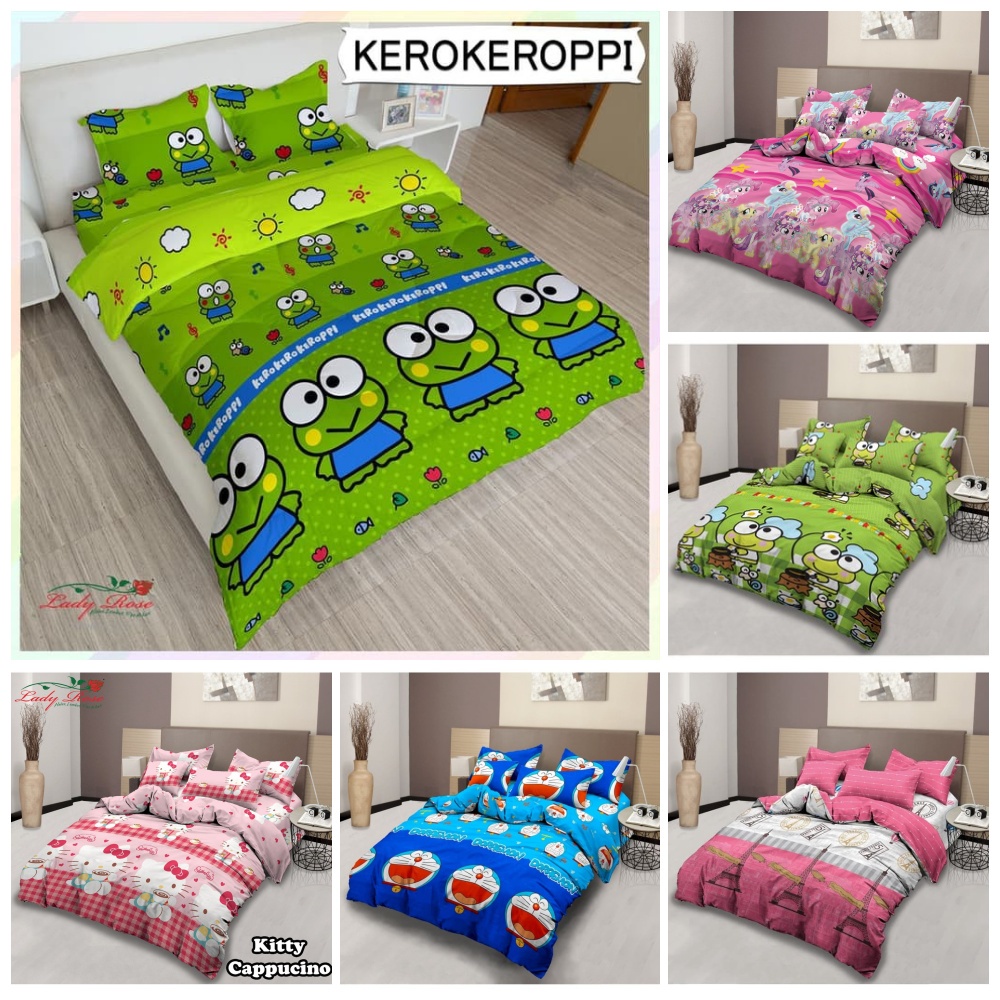 Jual Lady Rose Bed Cover King Keroppi Chef Stich Lol Parisian Little