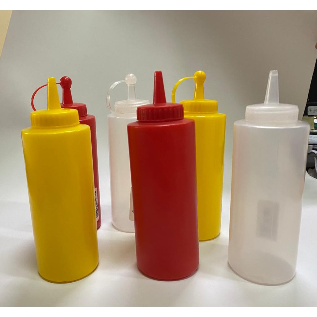 Jual Botol saus / Squeeze Dispenser 12oz - 360ml Dengan Tutup / Tanpa ...