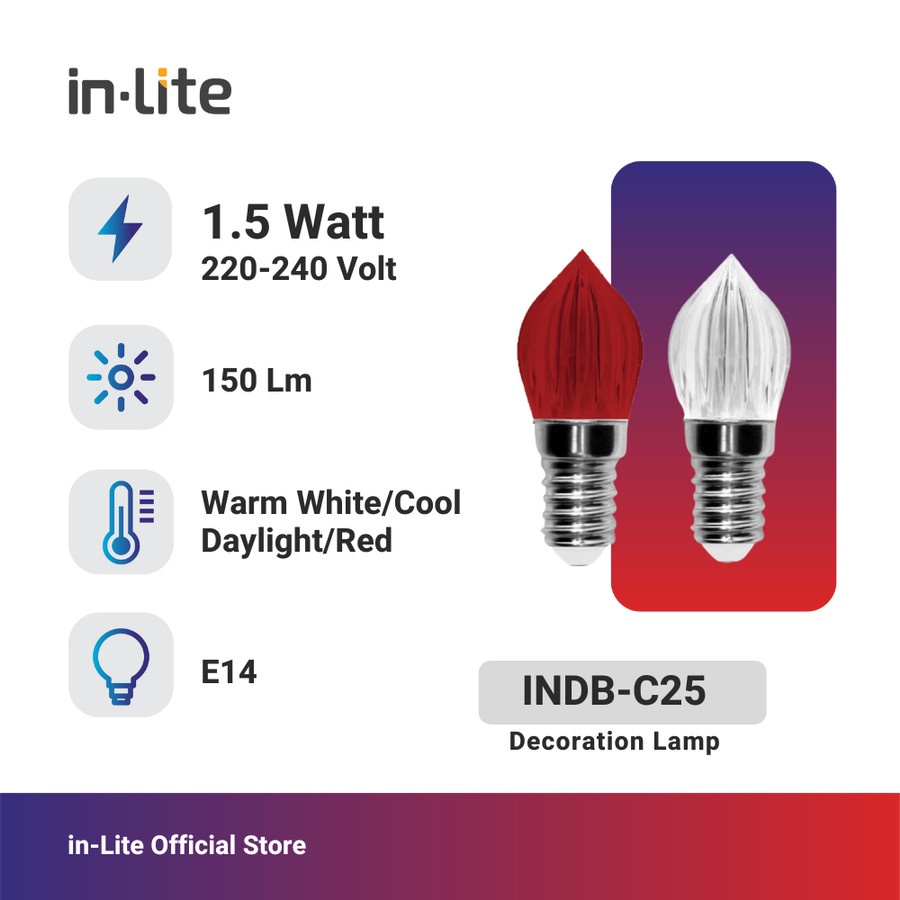 Jual InLite Lampu Dekorasi INDB-C25 - 1,5 watt | Shopee Indonesia