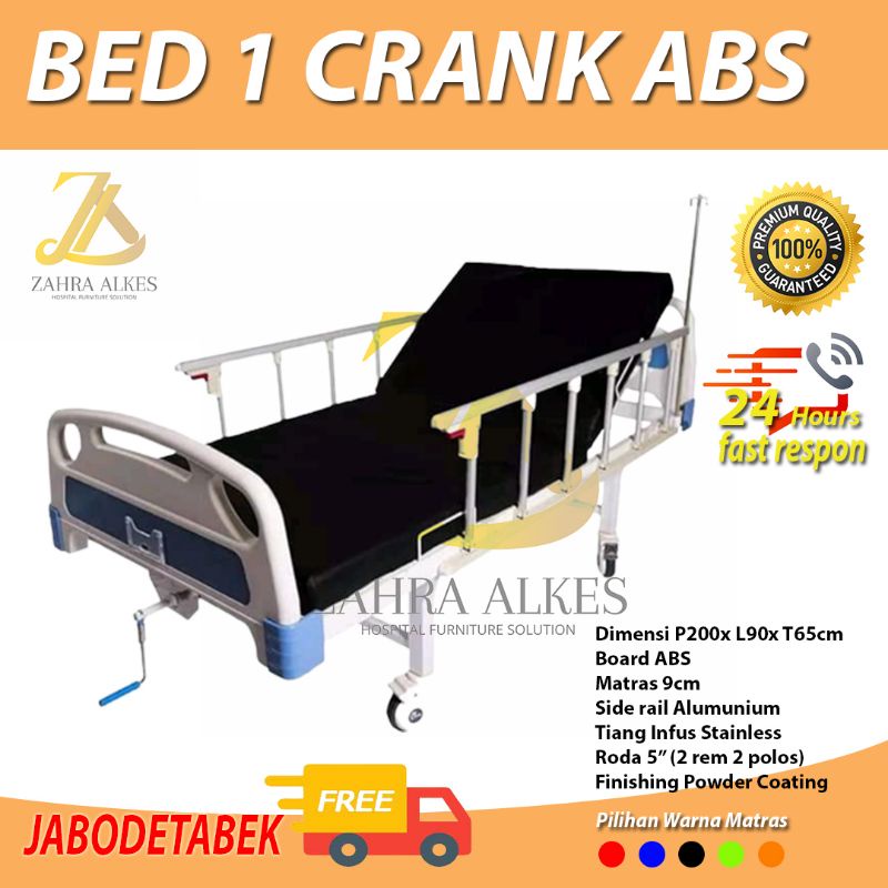 Jual Bed Pasien ABS 1 Crank | Ranjang Pasien Tempat Tidur Rumah Sakit ...