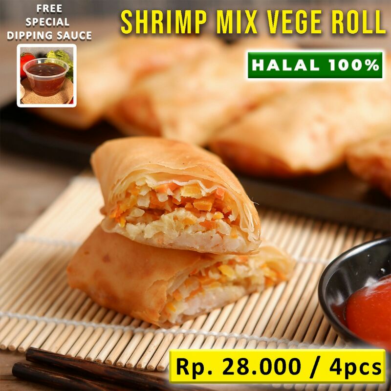 Jual Shrimp Mix Vege Roll (Frozen) | Shopee Indonesia