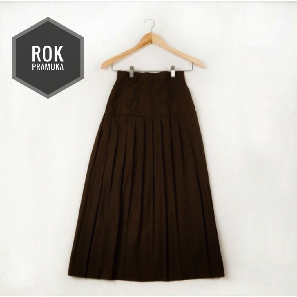 Jual Seragam/Rok pramuka panjang turun pinggang / rok Pramuka plisket ...