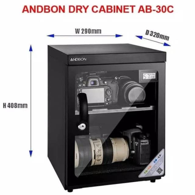 Jual DRY DRY BOX ANDBON 30 lIter AB30C Anti Jamur Lensa Kamera