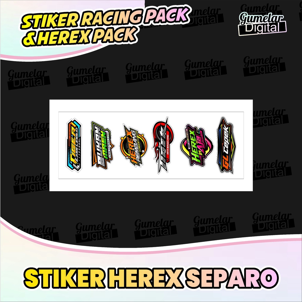 Jual Stiker Pack Racing Stiker Herex Rcb Gl Cepek Shopee Indonesia