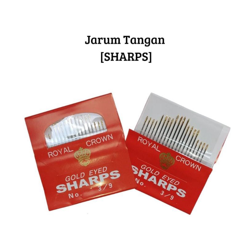 Jual 20 PCS JARUM JAHIT TANGAN ANEKA UKURAN MERK SHARP ORIGINAL (TIDAK ...