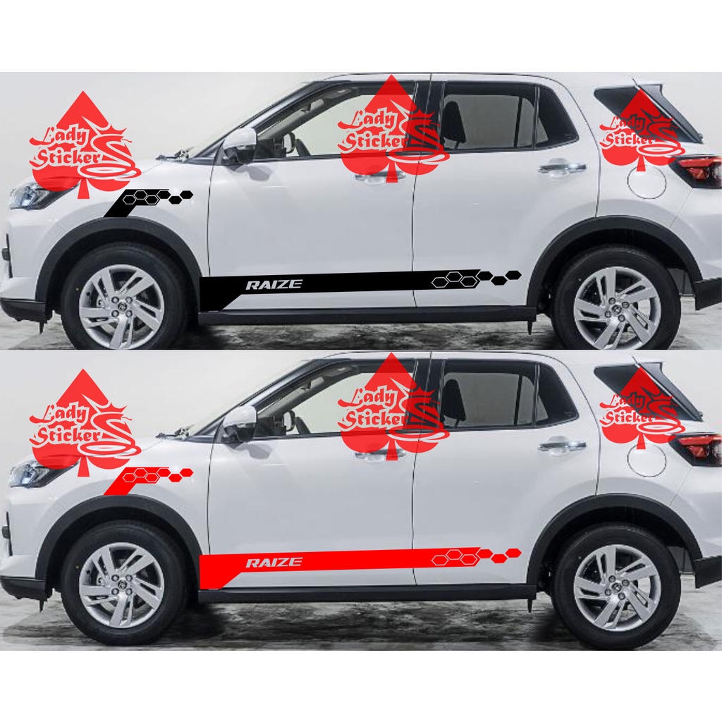 Jual STICKER RAIZE CUTTING STICKER STIKER MOBIL TOYOTA RAIZE GR GAZO ...