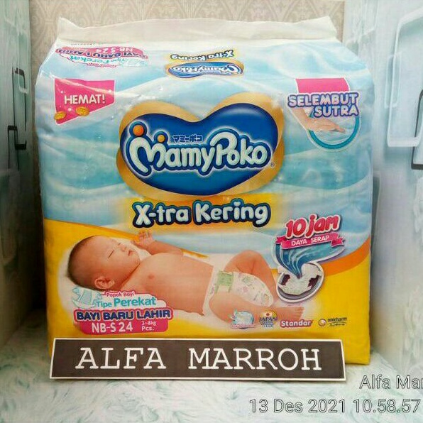 Jual Popok Mamypoko xtra kering pampes bayi perekat hemat popok bayi NB
