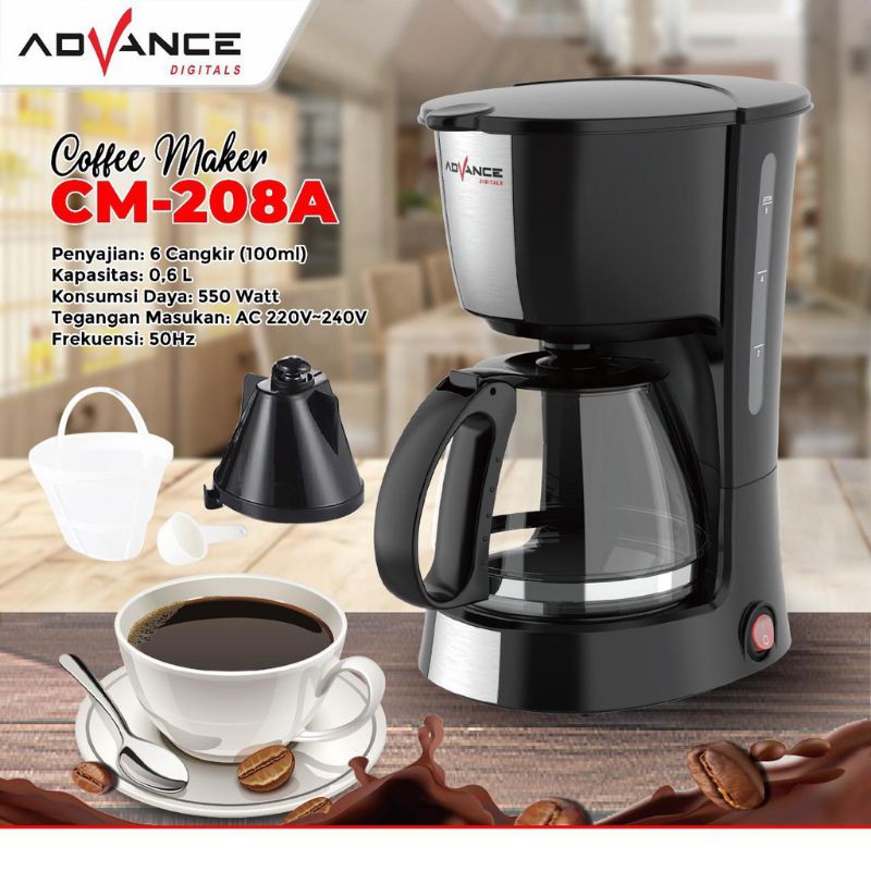 Jual ADVANCE COFFEE MAKER ALAT PEMBUAT KOPI CM 208A 0.6 LY CM 208