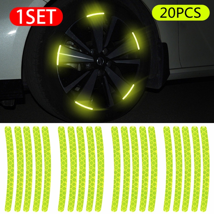 Jual ISI 20 PCS STIKER CAHAYA VELG BAN MOBIL MOTOR SEPEDA/ STIKER PELAK ...