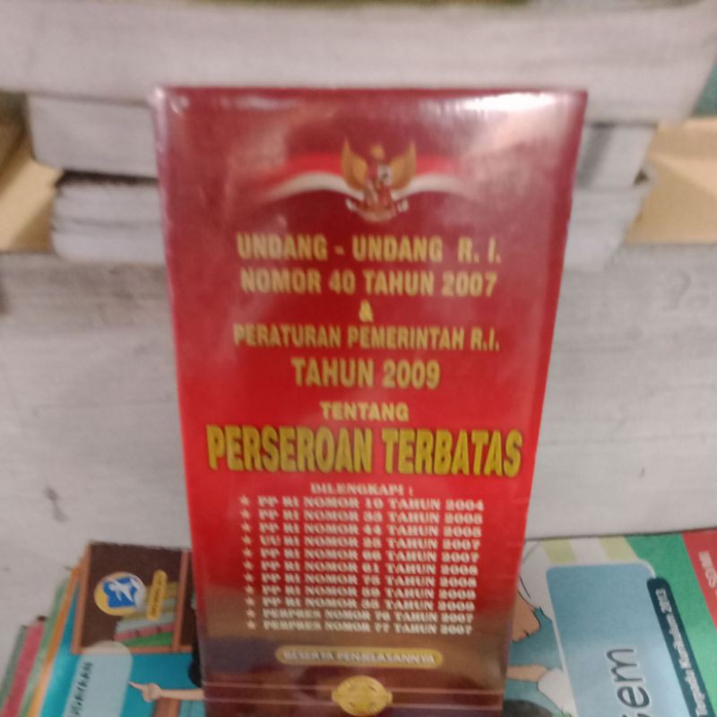 Jual Undang-undang RI Nomor 40 Tahun 2007 Dan Peraturan RI Tahun 2009 ...