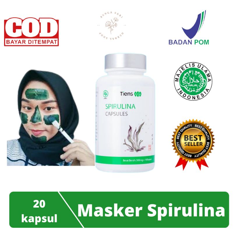 Jual Masker Wajah Spirulina Original 20 Kapsul Shopee Indonesia