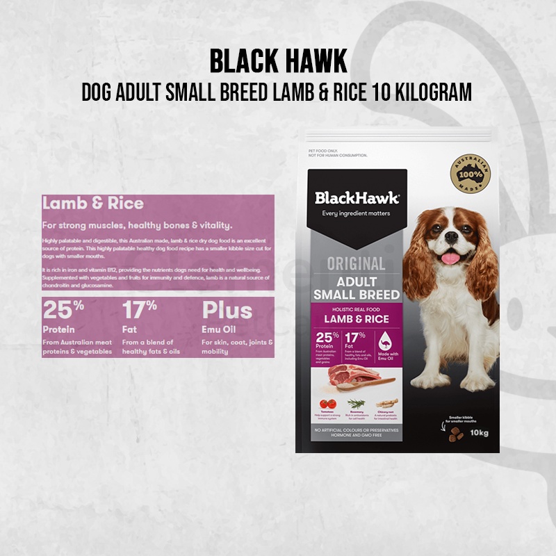 Jual Black Hawk Dog Adult Small Breed Lamb & Rice 10 Kg Shopee Indonesia