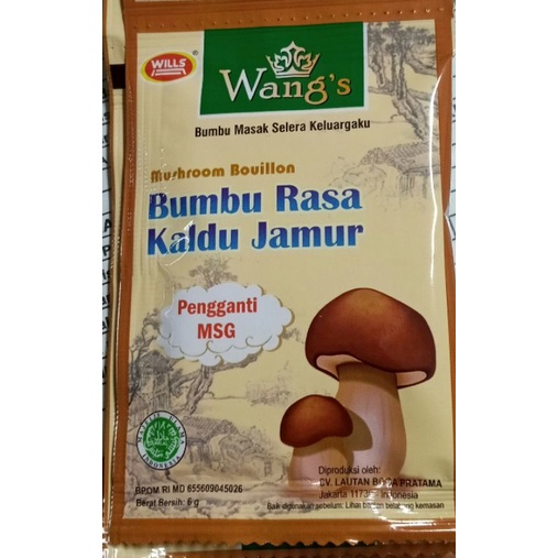 Jual Wangs Bumbu Rasa Kaldu Jamur Mushroom Bouillon Wangs 6 Gr Vetsin