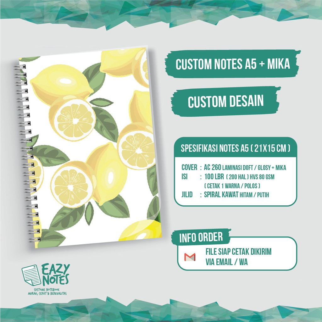 Jual NOTEBOOK CUSTOM A5 ISI 100 + MIKA | Shopee Indonesia