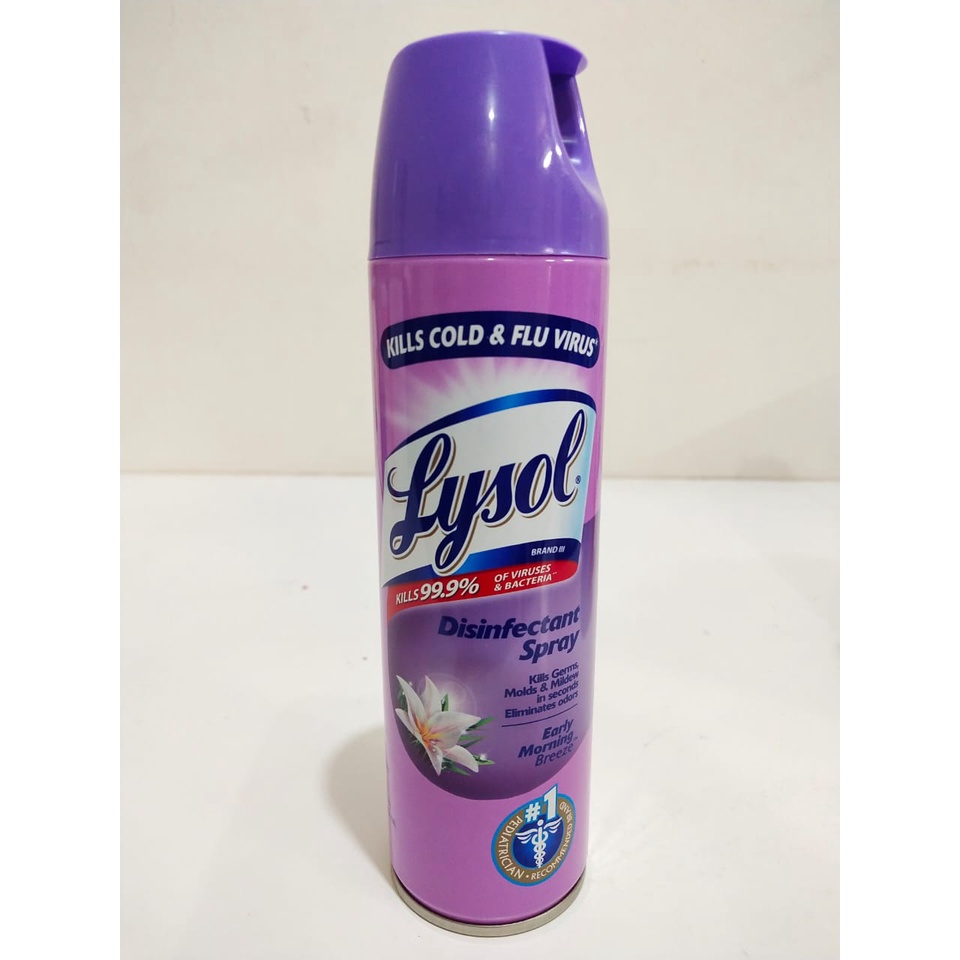 Jual Lysol Disinfectant Spray 340 Gr Crisp Linen Citrus Meadows Early Morning Breeze Scent 7266