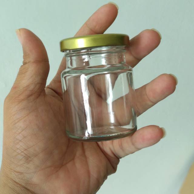 Jual Botoltoples Kaca Bulat 75ml Dengan Tutup Emas 24 Pcs Shopee Indonesia 7337