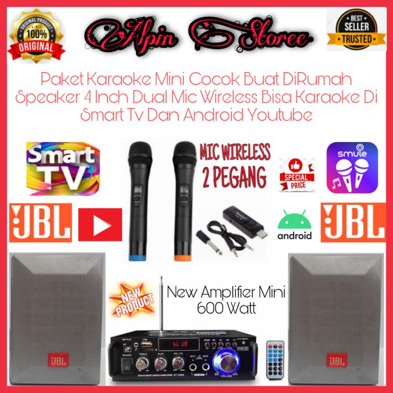 Jual Promo Paket Murah Buat Karaoke Speaker 4 Inch JBL Ampli Bluetooth