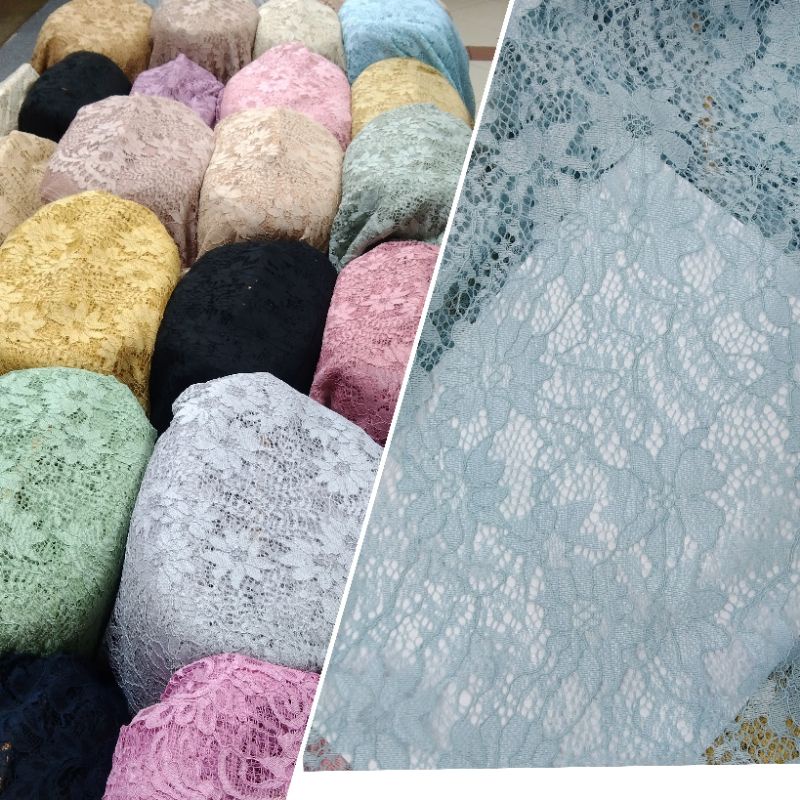 Jual bahan kain brukat non gliter/brukat non gliter/brukat polos/bahan