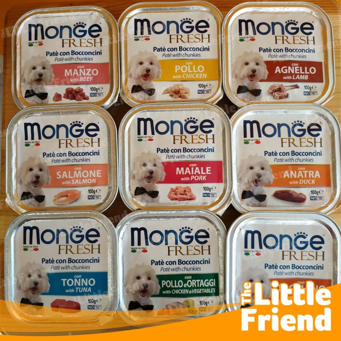 Jual Makanan Snack Basah Anjing MONGE FRESH FRUIT TRAY Dog Wet Food