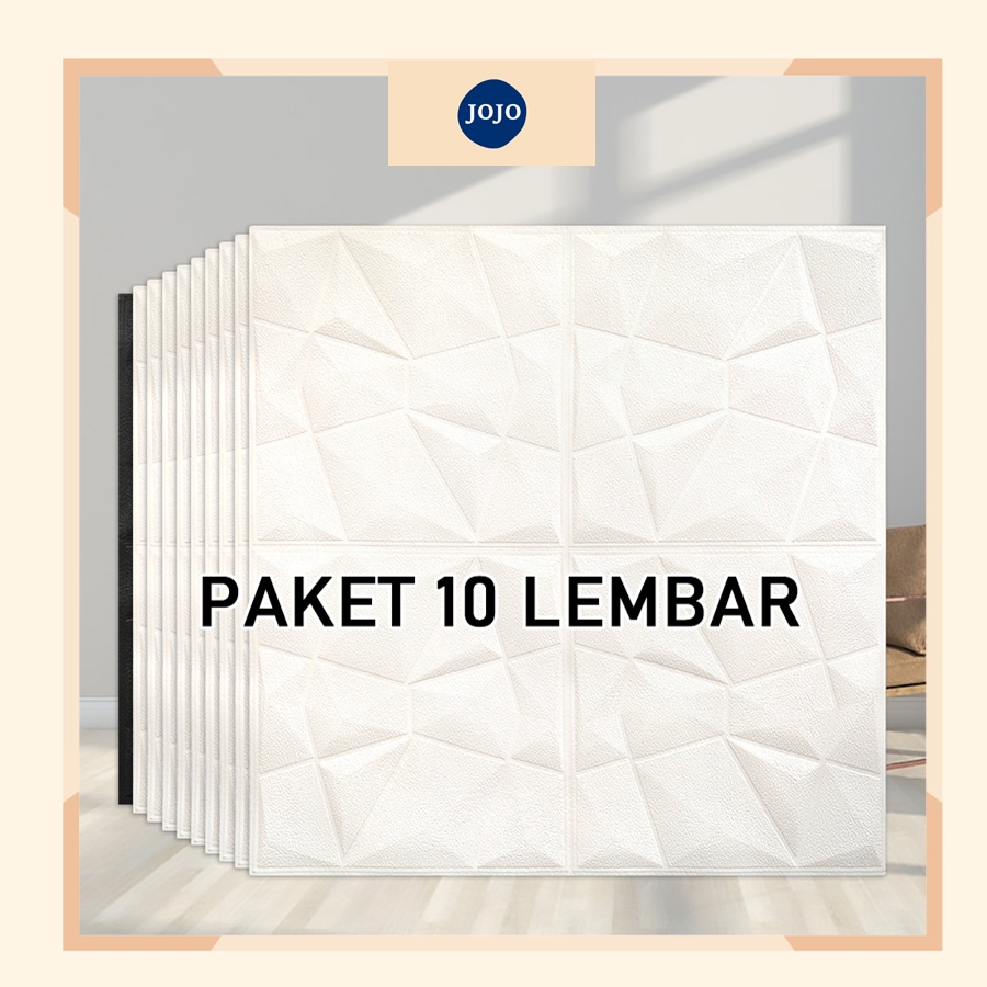 Jual Cod Paket Lembar Wallpaper Foam D Seri Q Batik Wall X Cm Panel Diamond Triangle