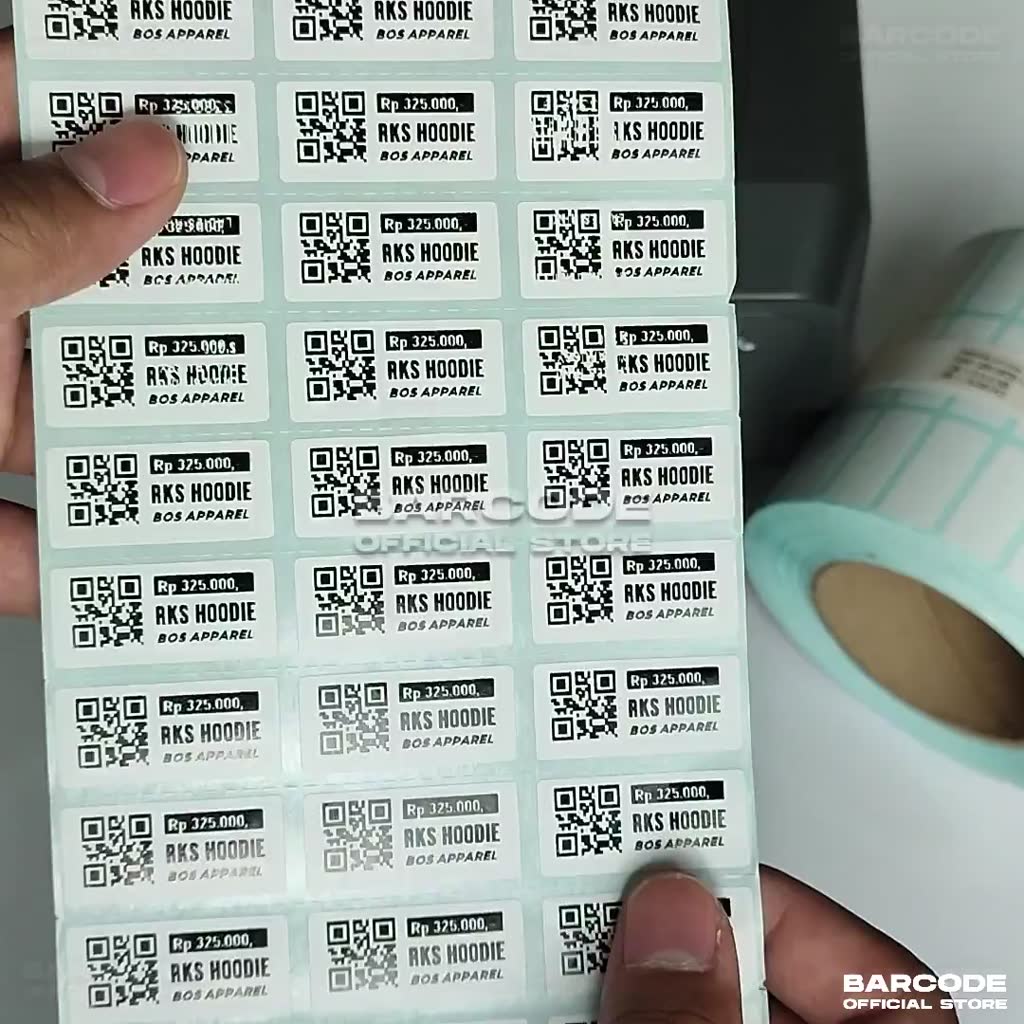 Jual Label Barcode 33 x 15 Kertas Sticker 3 Line 33x15 mm Core Besar 3 ...