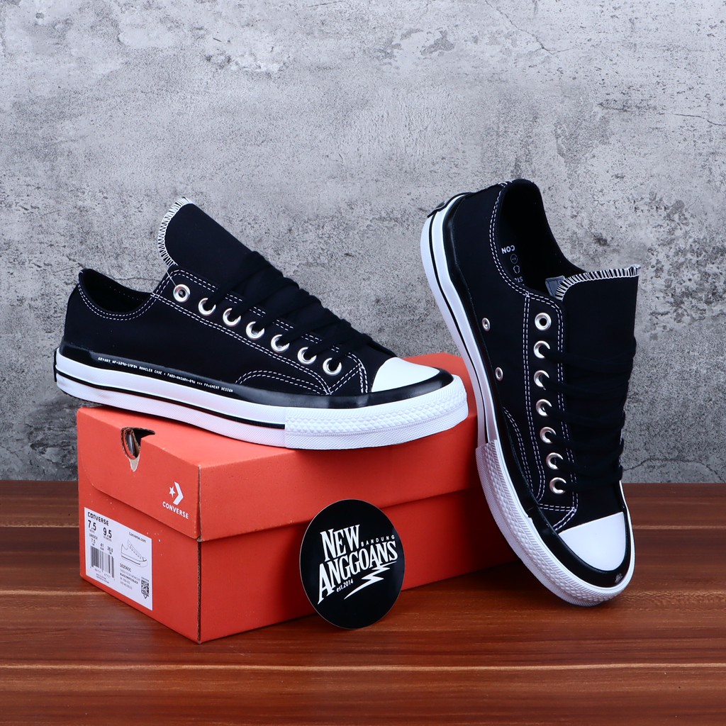 Converse X Moncler X Fragment Design 7 Chuck Taylor 70s 50s All Star Black  White Hitam Ox Low