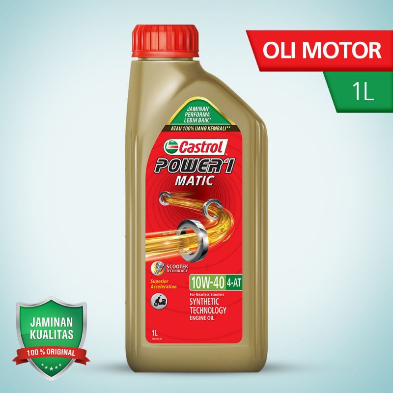 Jual OLI CASTROL POWER1 MATIC 10W-40 HL 800ML & 1LITER DIJAMIN ORIGINAL ...