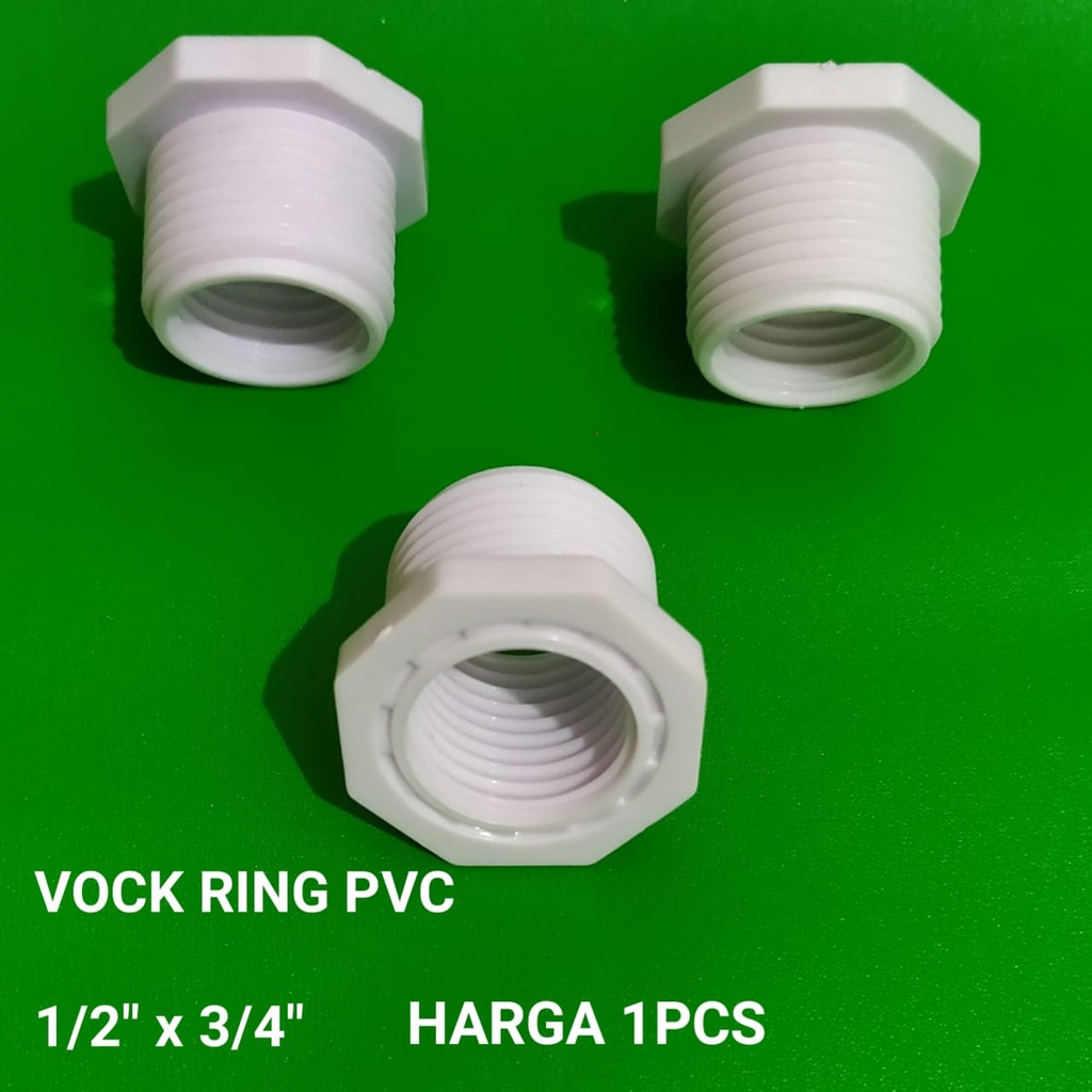 Jual Vlok Ring Plastik PVC / Sambungan Keran Kran 1/2 inch ke 3/4 ...