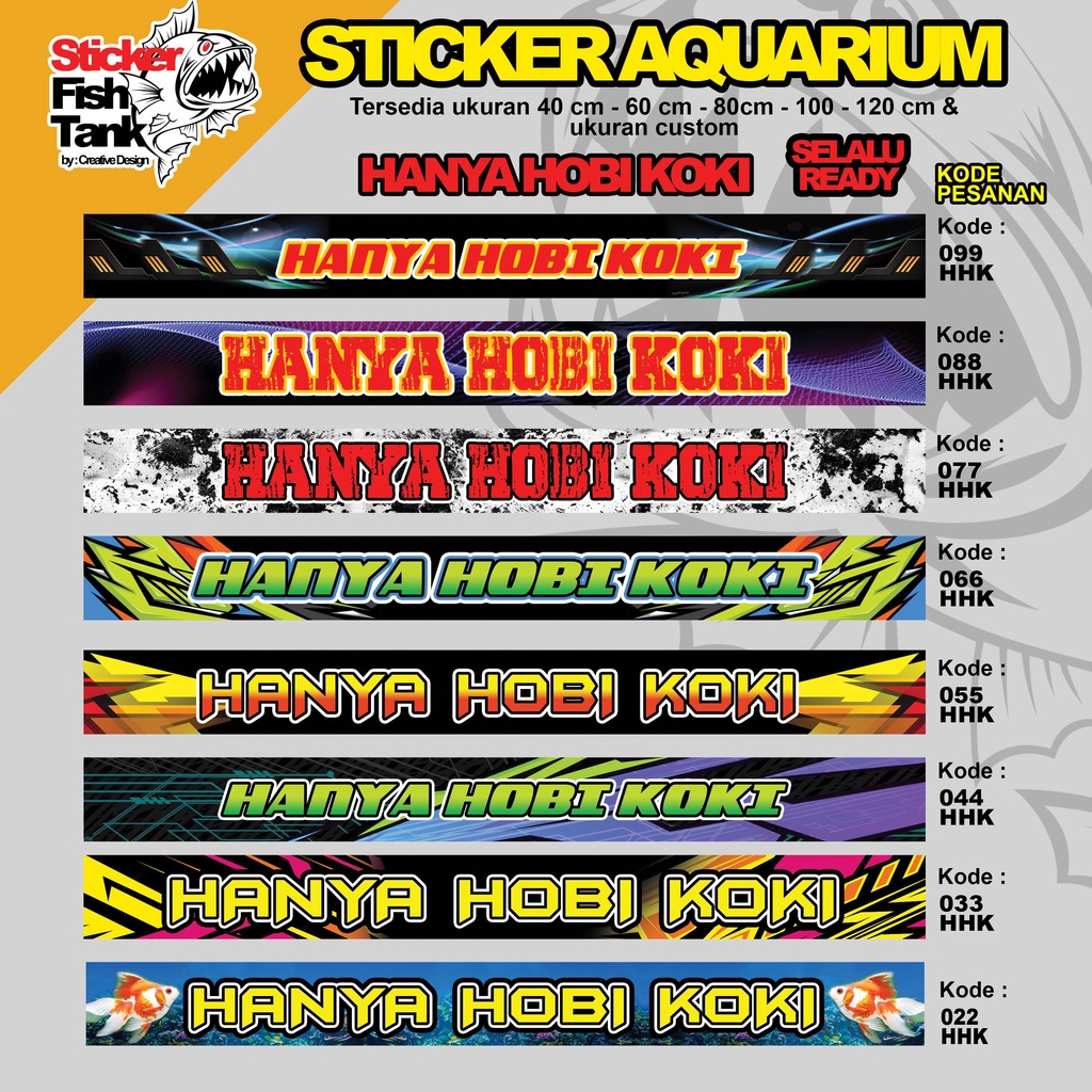 Jual STICKER AQUARIUM HANYA HOBI KOKI | Shopee Indonesia