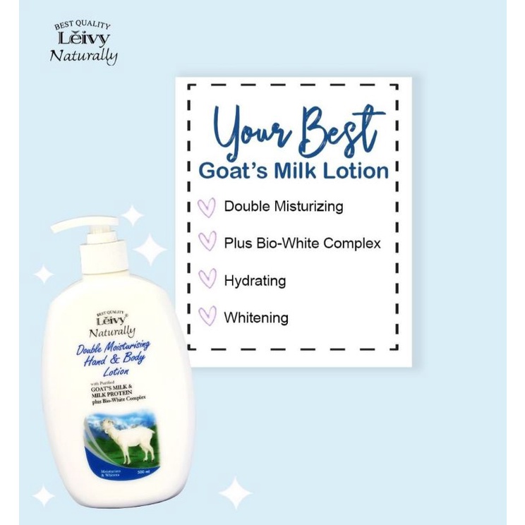 Jual LEIVY GOAT'S MILK SHOWER CREAM & BODY LOTION 500ML Shopee Indonesia