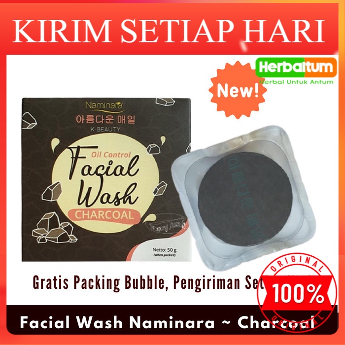 Jual Facial Wash Sabun Herbal Korea Naminara Charcoal Shopee Indonesia