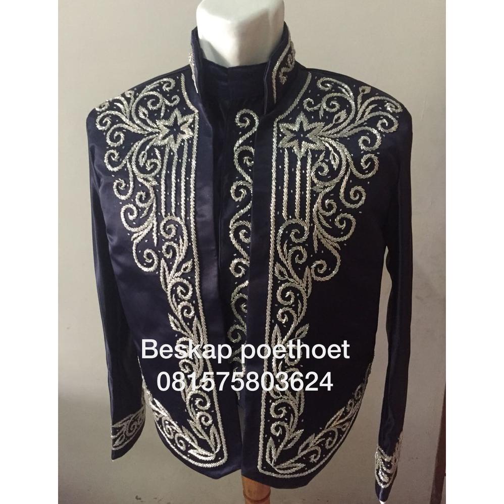 Jual BESKAP JAWA SOLO BIRU NAVY SILVER / BAJU PENGANTIN HEWES ADAT JAWA ...