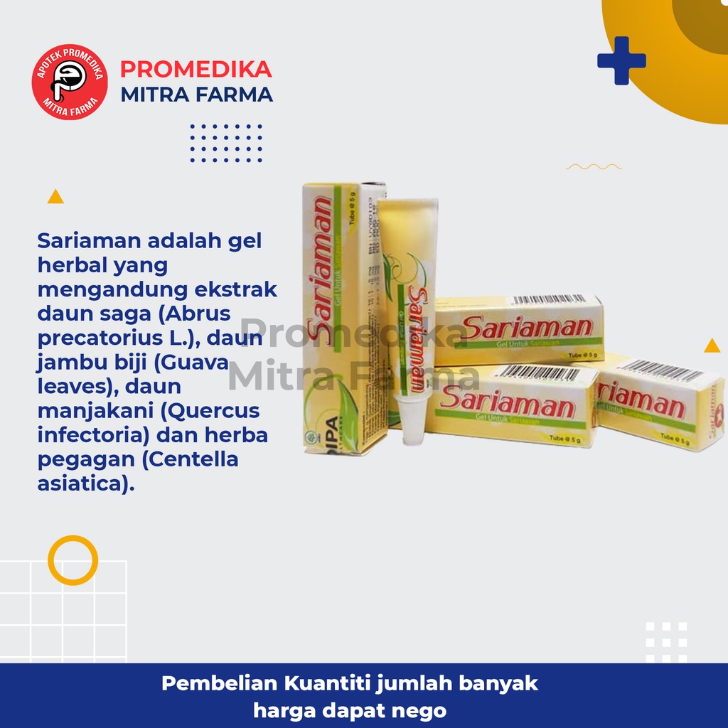 Jual Sariaman 5 ml Gel / Tube / Obat Sariawan | Shopee Indonesia