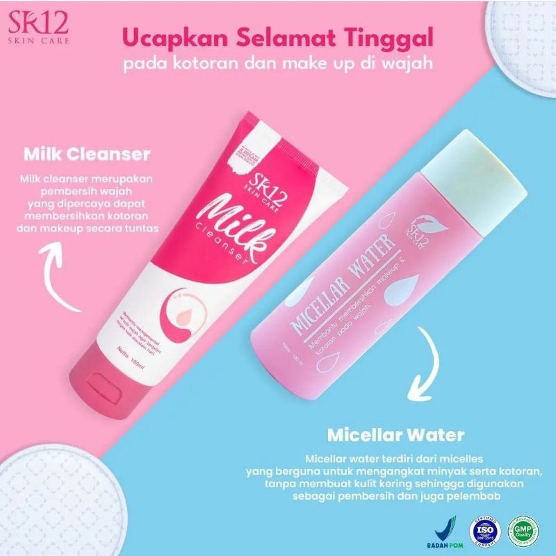 Jual sr12 micellar water milk claeanser sr12 micelar milk clenser Milk