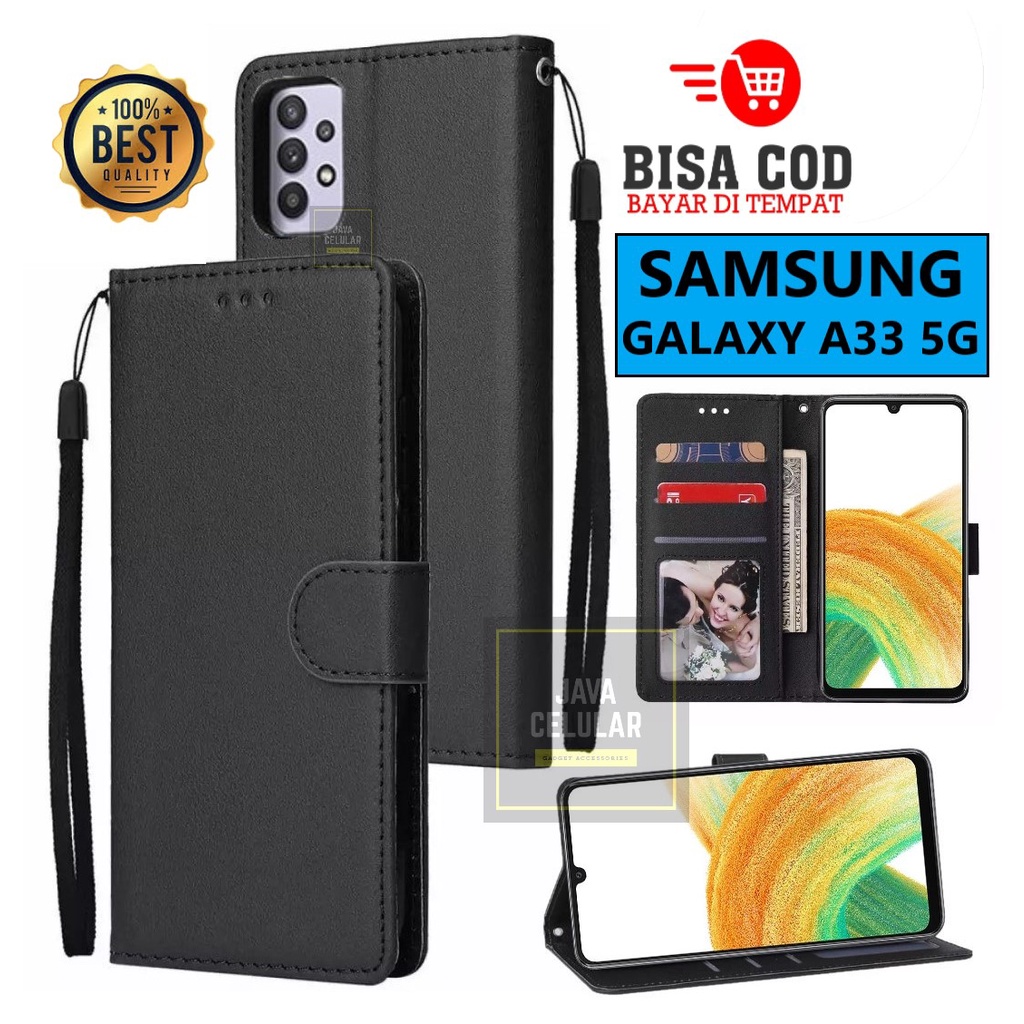Jual Samsung Galaxy A33 5G Flip Case Kulit Casing Dompet Case Wallet