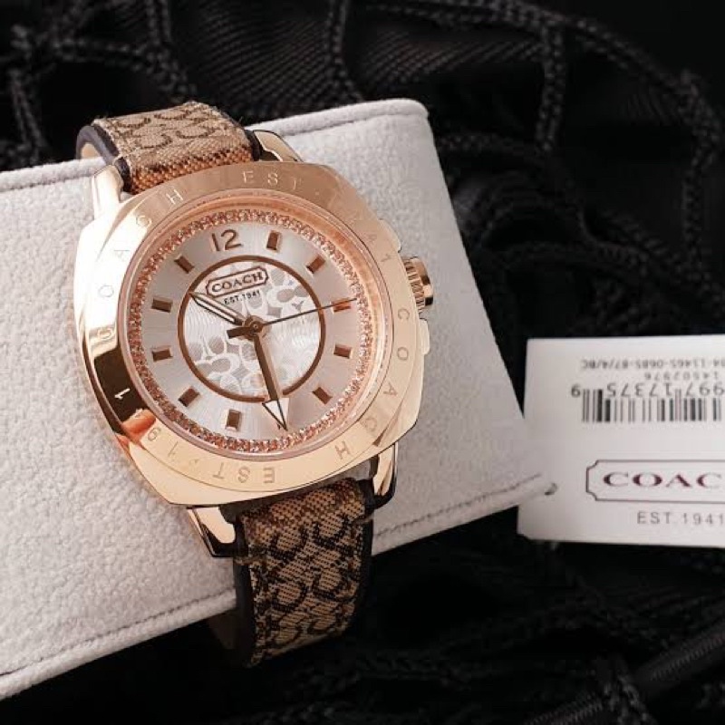 Coach boyfriend watch rose gold best sale