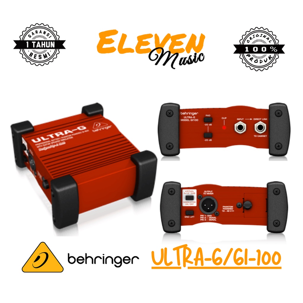 Jual Behringer UltraG GI100 1Channel Active Guitar Direct Box