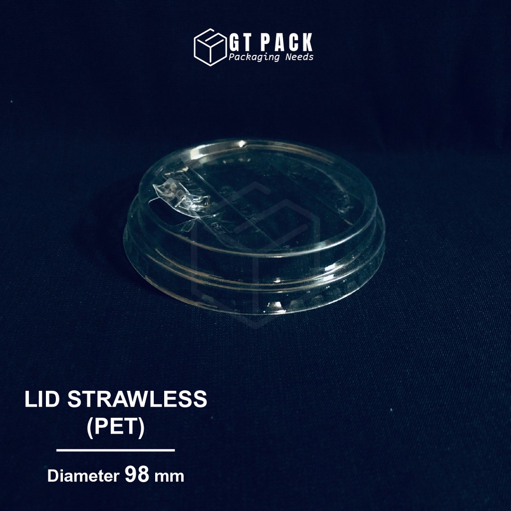 Jual Strawless Lid PET Cup Diameter 98 mm | 12 - 22 Oz (GPC) | Shopee ...