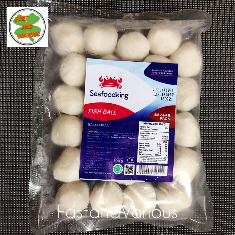 Jual Bakso Ikan Seafood King 500gr Isi 25 Shopee Indonesia