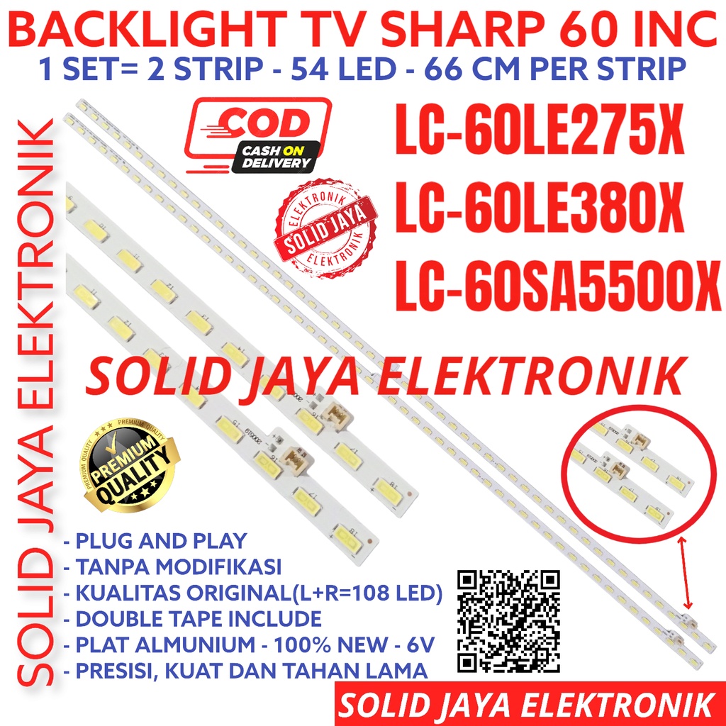 Jual BACKLIGHT TV LED SHARP 60 INC LC 60LE275 60LE380 60SA5500 60LE275X ...