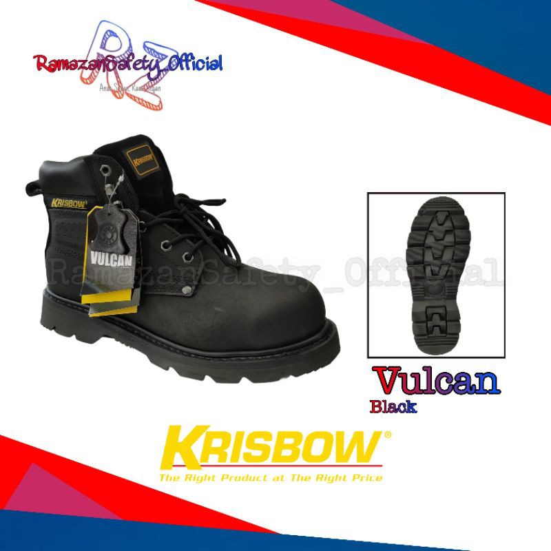 Jual Sepatu Safety Krisbow Vulcan Black Hitam Original Termurah Shopee Indonesia