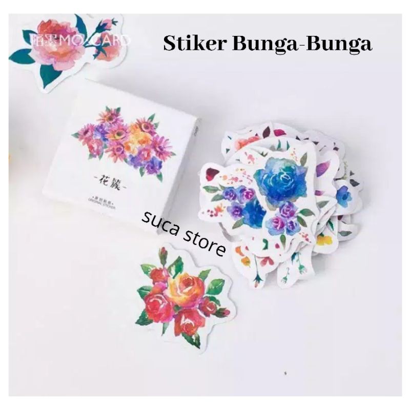 Jual Stiker Bunga Bunga Untuk Dekorasi Scrapbook Jurnal Diary Hiasan