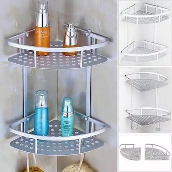Jual Rak Sabun 2 Susun Stailess - Rak Sudut Dinding - Rak Toilet ...