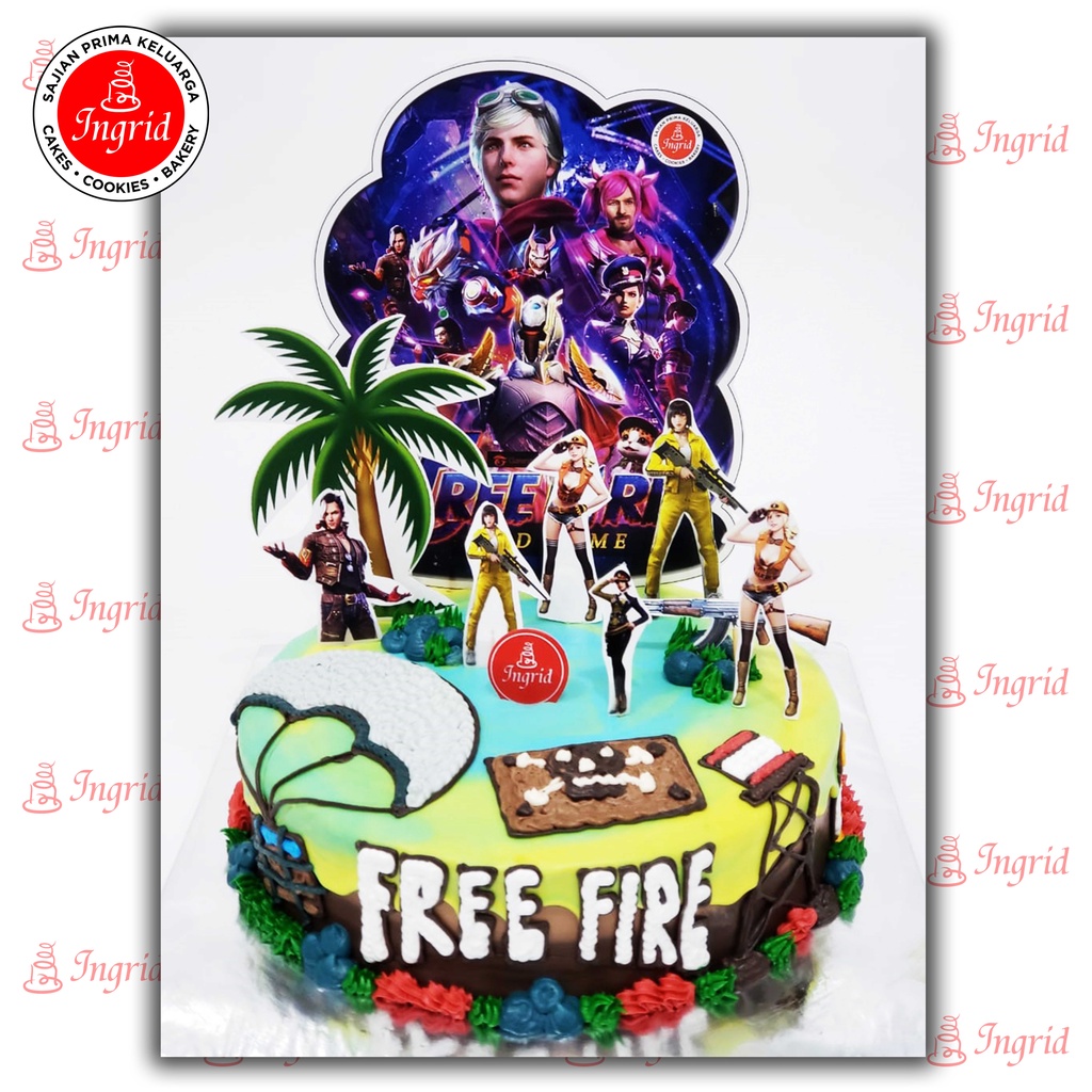 Jual Kue Ulang Tahun Free Fire / Kue Ultah Anak / Birthday Cake / Kue