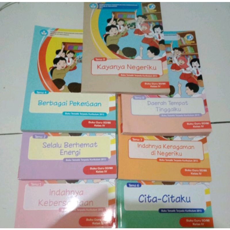 Jual Buku Guru SD Tematik Kelas 4 Tema 1 2 3 4 5 6 7 8 9 Kemendikbud ...