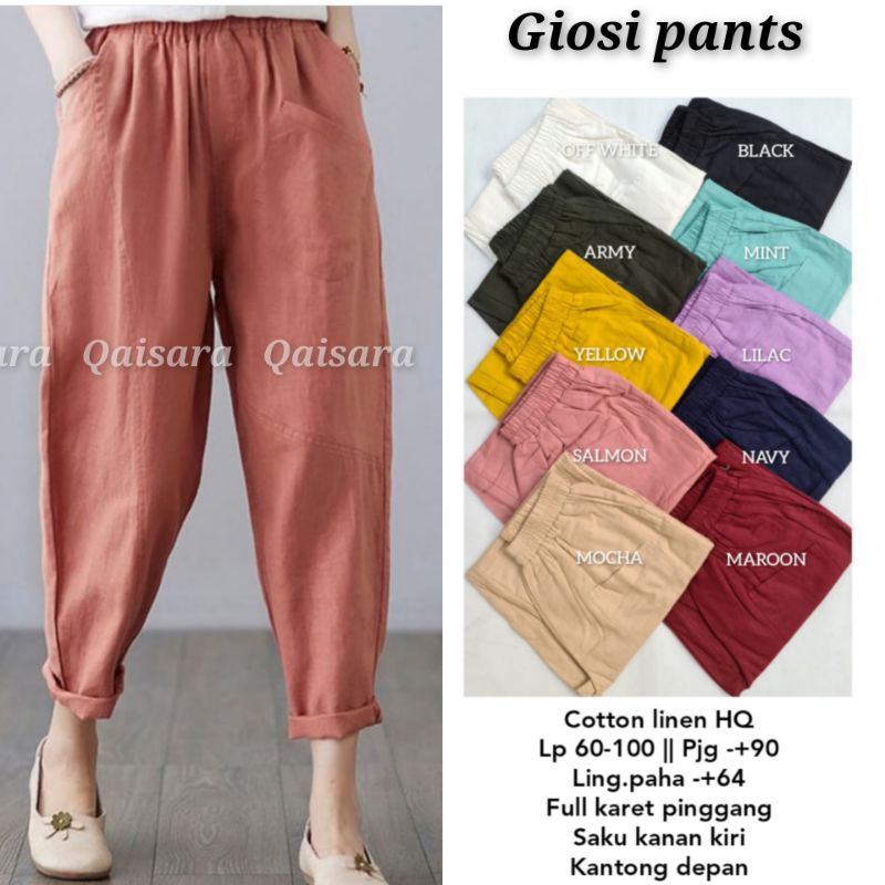 Jual Giosi pants linen | Shopee Indonesia
