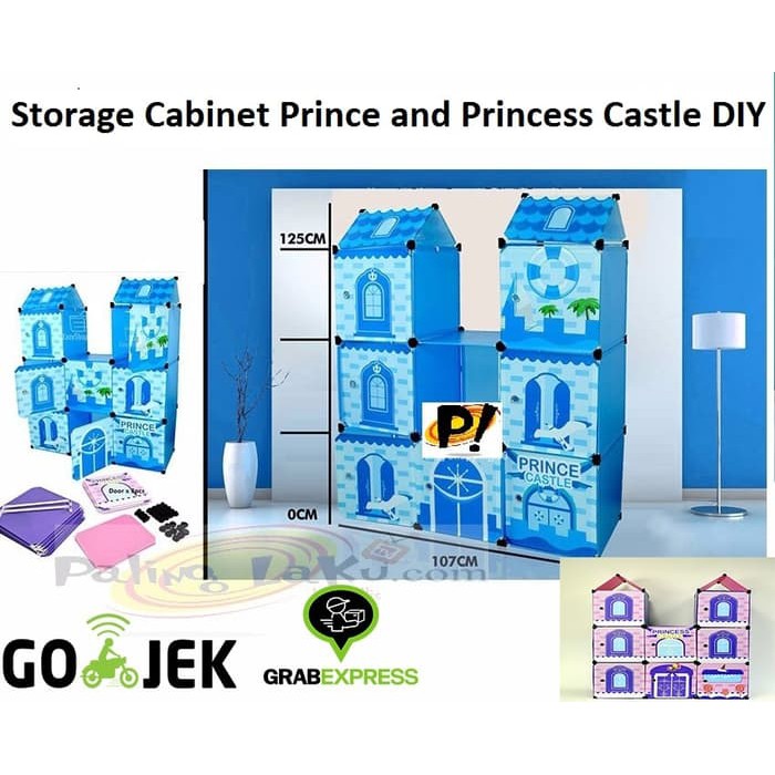 Jual Lemari Premium Storage Cabinet Prince and Princess Castle DIY ...